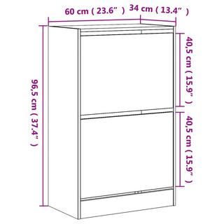 VidaXL Armoire à chaussures bois d'ingénierie  