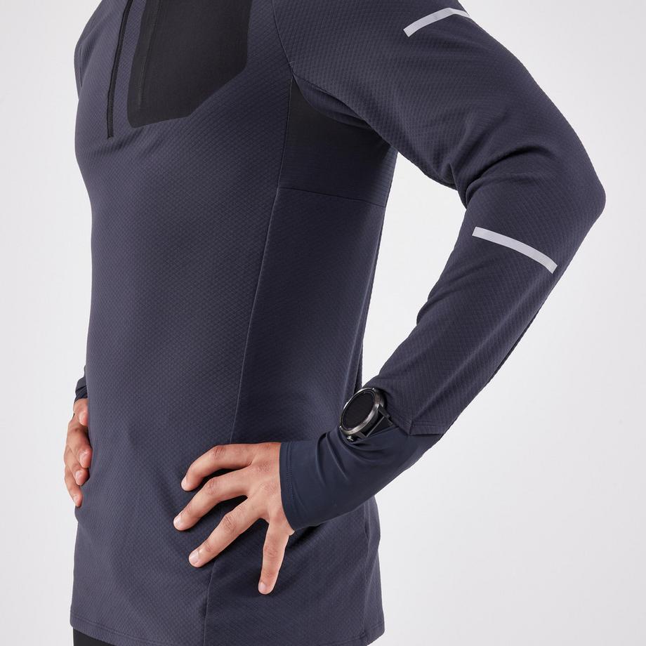 KIPRUN  Maglia running a maniche lunghe uomo con zip Run 900 Warm 