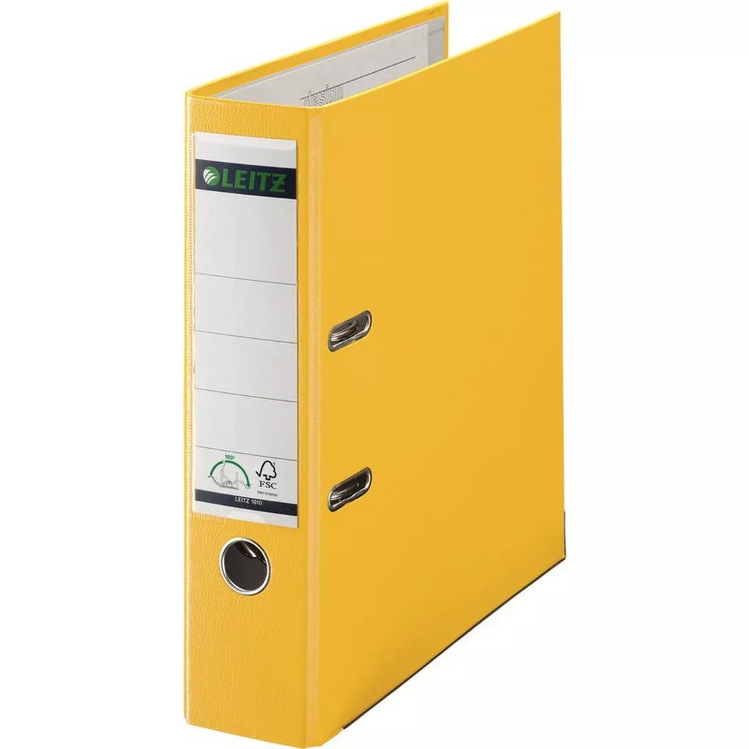 Leitz – Ordner 180° PP 8cm A4, 21cm, Gelb Bunt