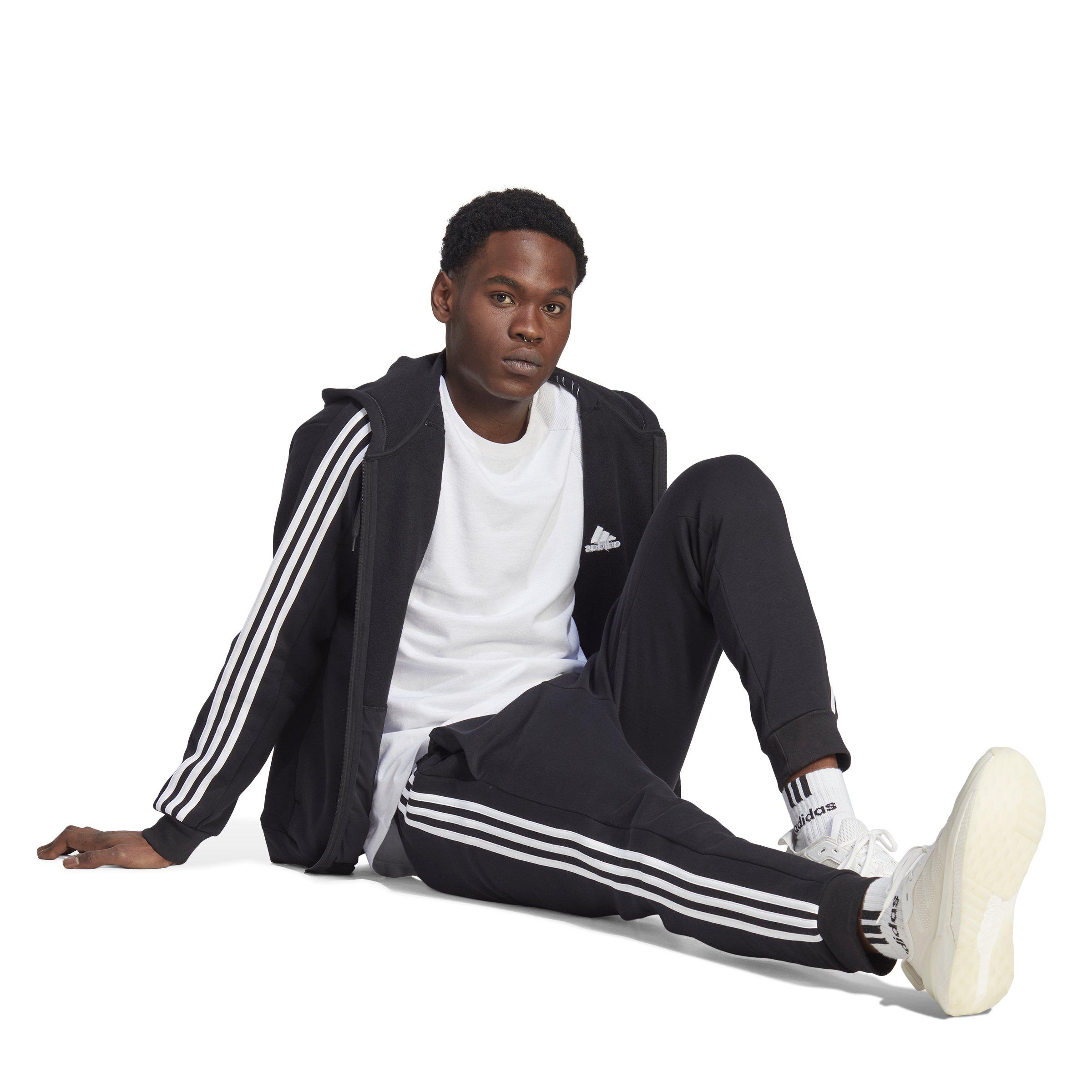 adidas  Full Zip Sweatshirt mit Kapuze aus Molton  Essentials 3-Stripes 