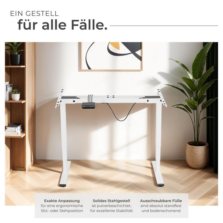 Tectake Bureau assis debout TWAIN avec réglage électrique de la hauteur  