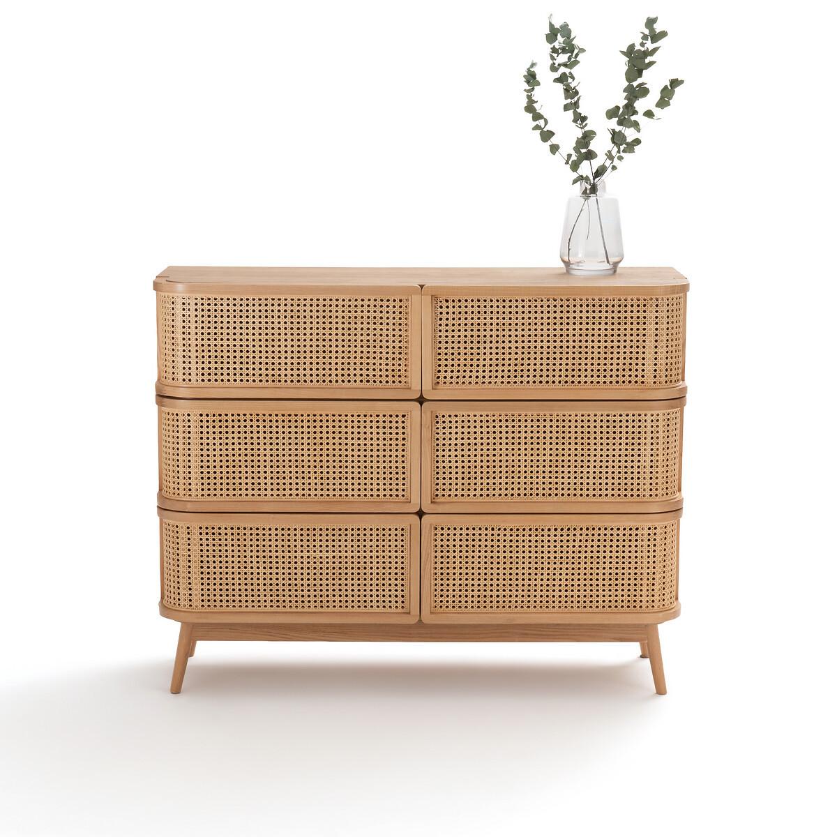 La Redoute Intérieurs Kommode Laora mit 6 Rattanschubladen  