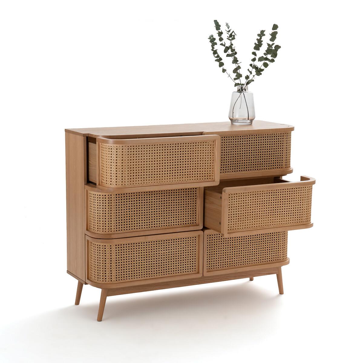 La Redoute Intérieurs Kommode Laora mit 6 Rattanschubladen  