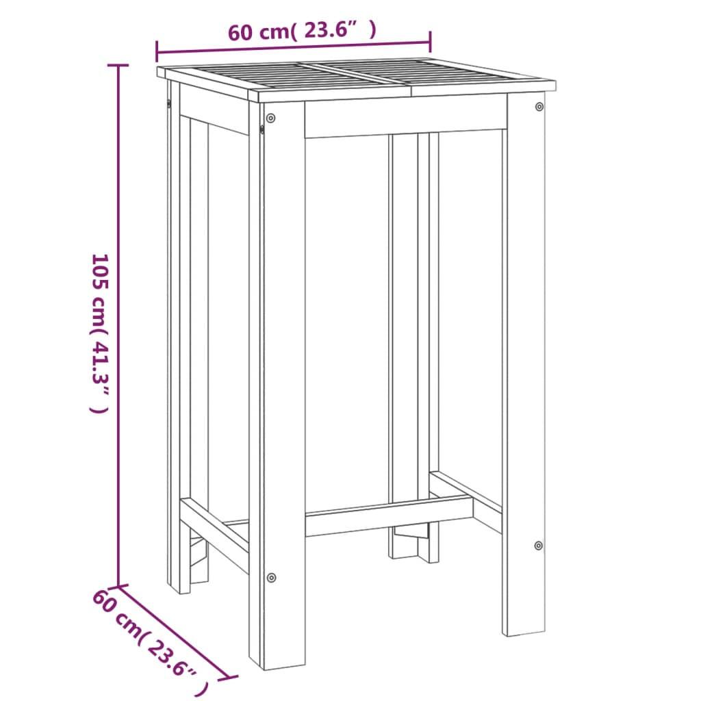 VidaXL Ensemble de bar de jardin bois d'acacia  