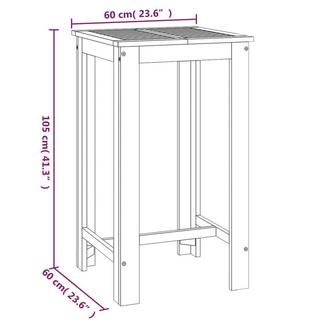 VidaXL Ensemble de bar de jardin bois d'acacia  