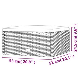 VidaXL Gartenhocker poly-rattan  