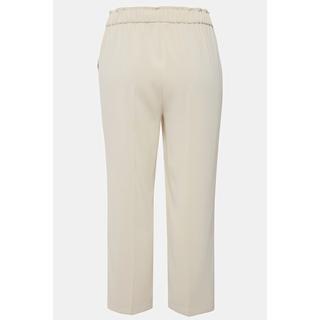 Ulla Popken  Pantalon 7/8 à taille élastique, cordon de serrage et pinces 