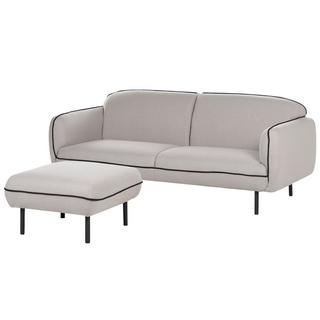 Beliani Canapé avec pouf en Polyester Glamour TONSBERG  