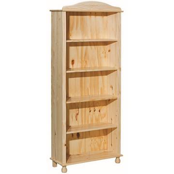 Libreria in pino massello naturale 77x30x180