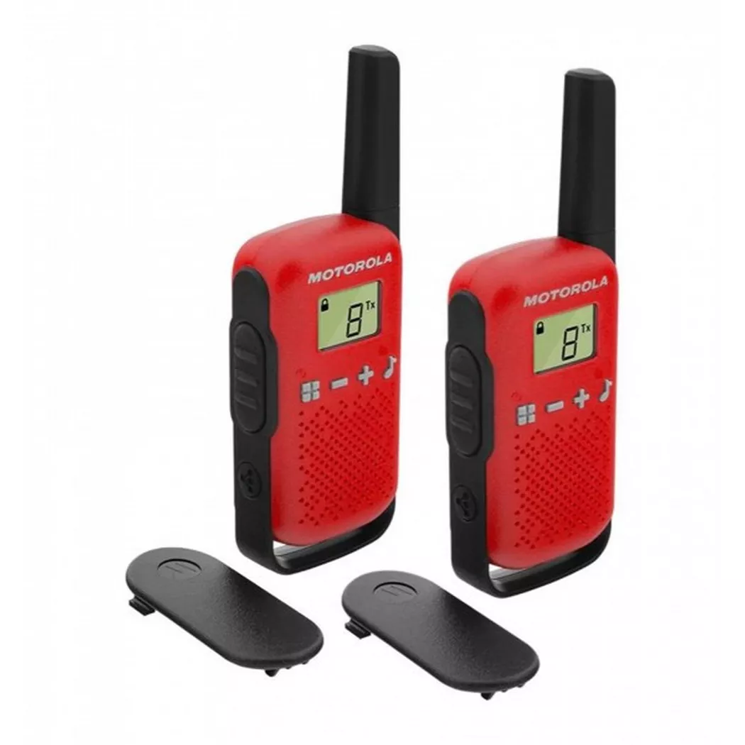 Motorola TALKABOUT T42 Twin Pack Two-Way Radios in Red