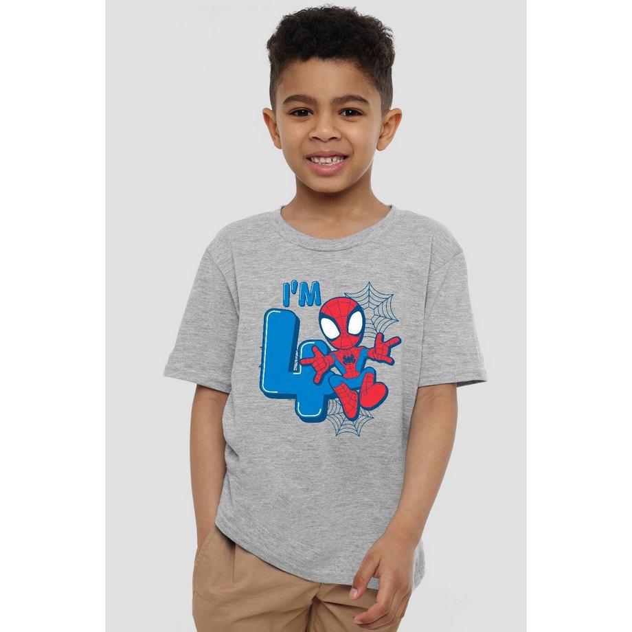Spider-Man  Tshirt 4ème anniversaire CUTE SPIDEY Enfant 