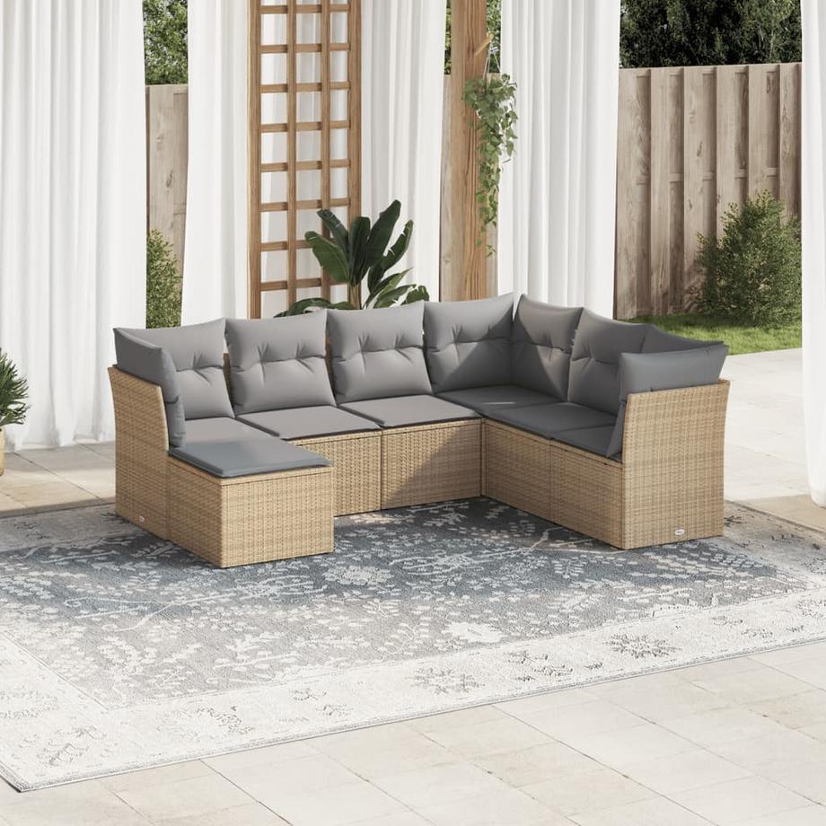 VidaXL Ensemble de canapés de jardin rotin synthétique  