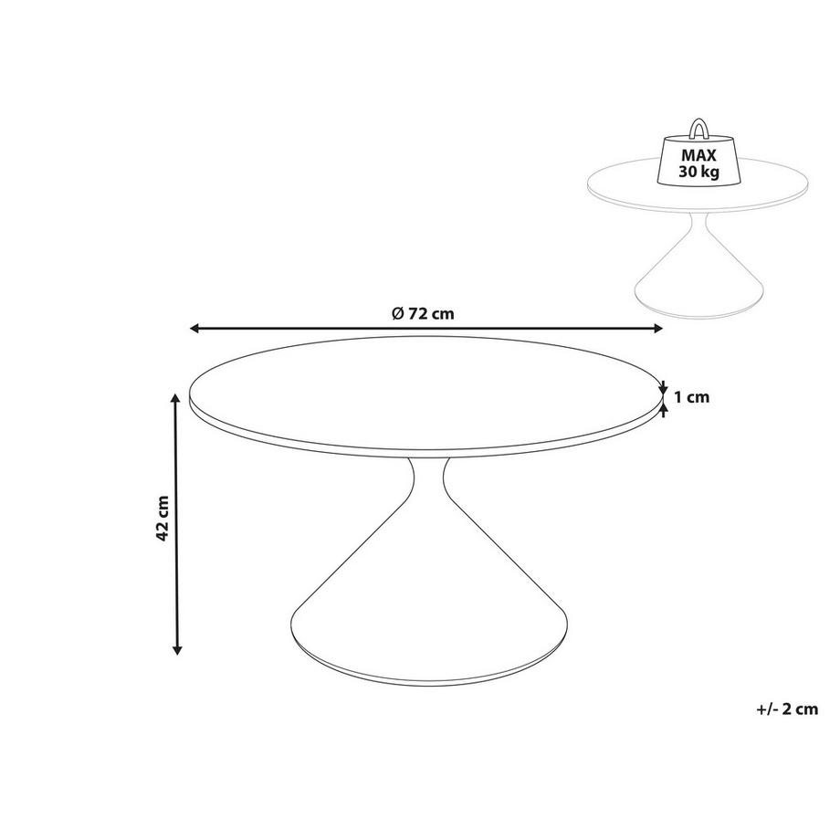 Beliani Table basse en Pierre frittée Moderne HAIWEE  