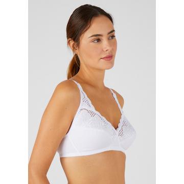 Soutien-gorge croisé sans armatures, grand maintien.