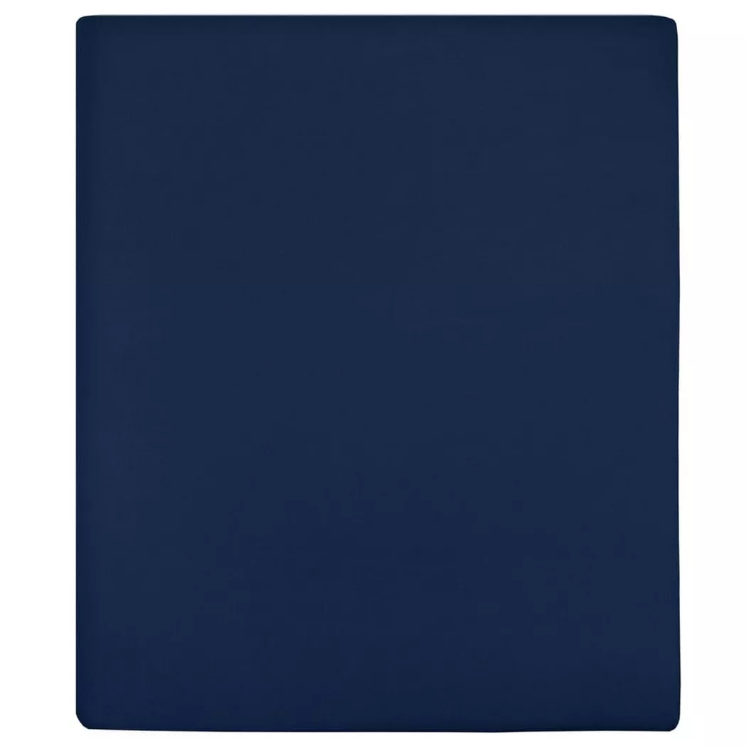 VidaXL - Drap-housse en jersey coton, Onesize, Bleu