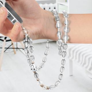 Avizar  Perlen Schmuck Handykette 80cm Weiß 