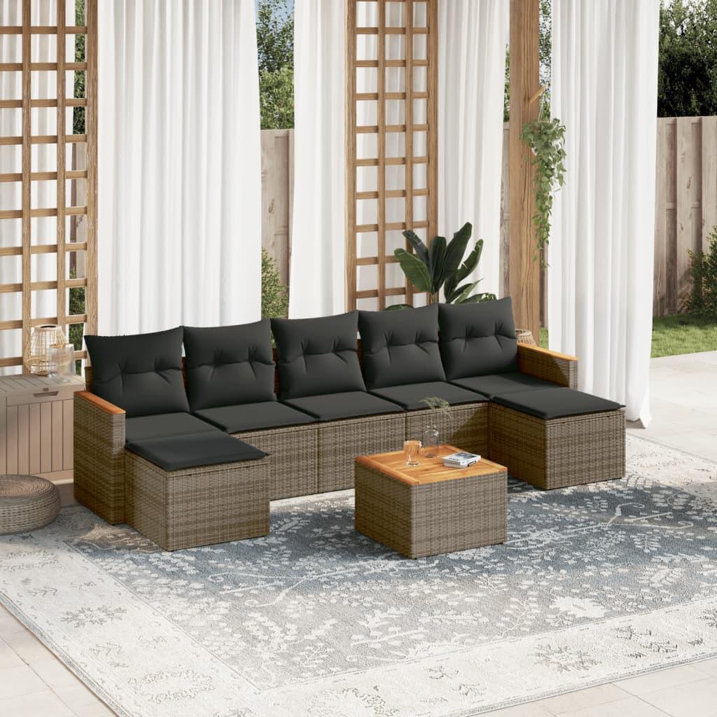 VidaXL set divano da giardino Polirattan  