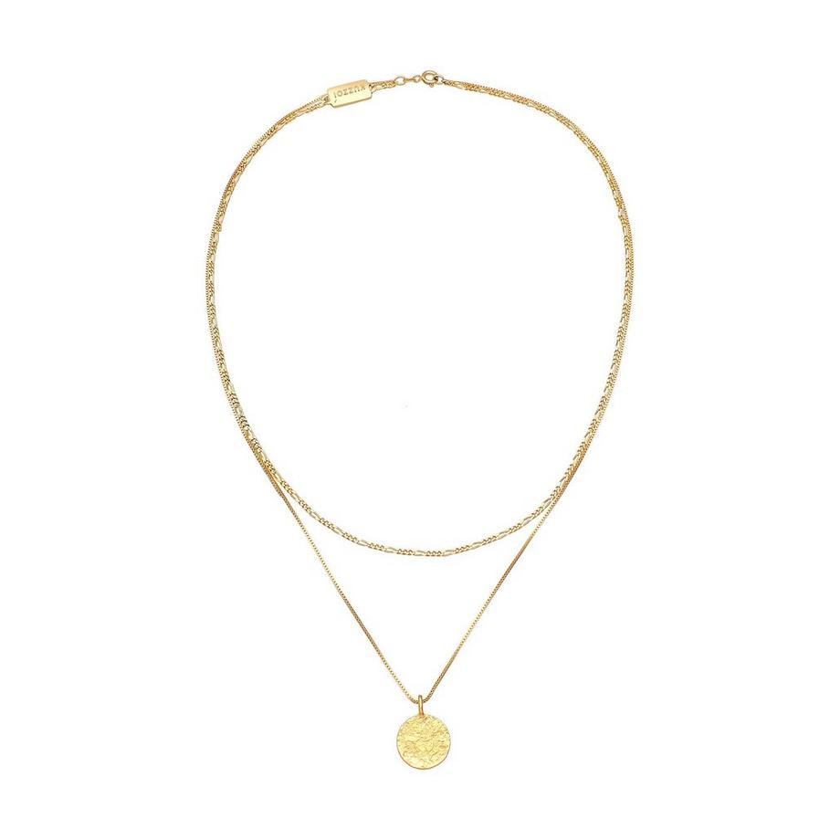 Kuzzoi  Halskette  Layer Figaro Venezianer Plättchen 925 Silber 