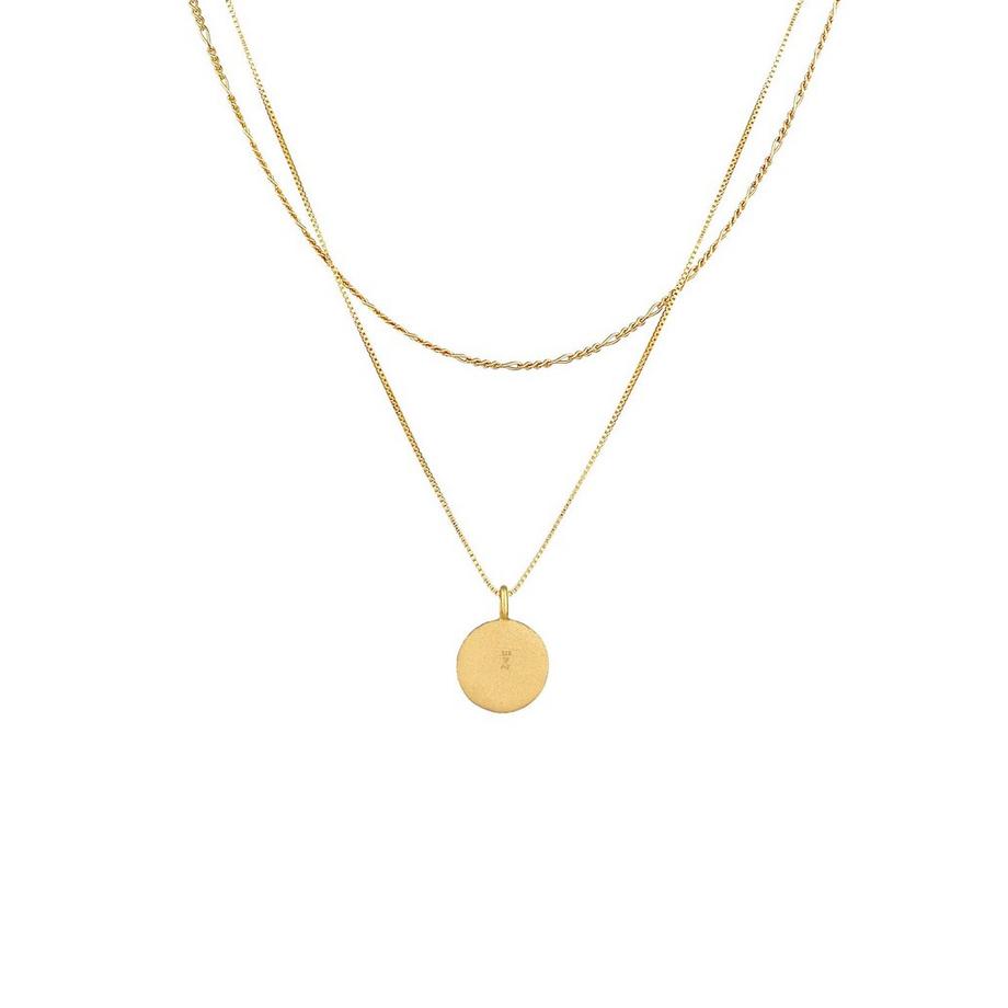 Kuzzoi  Halskette  Layer Figaro Venezianer Plättchen 925 Silber 