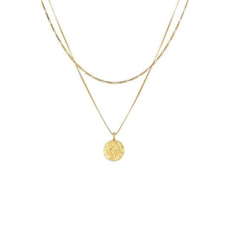 Kuzzoi  Halskette  Layer Figaro Venezianer Plättchen 925 Silber 