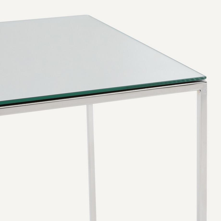 AM.PM Spiegel-Beistelltisch aus verchromtem Metall  