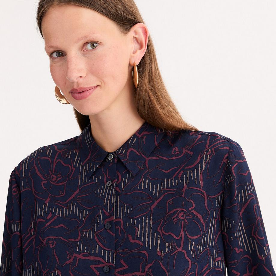 La Redoute Collections Langärmelige Bluse Grafisches Muster  