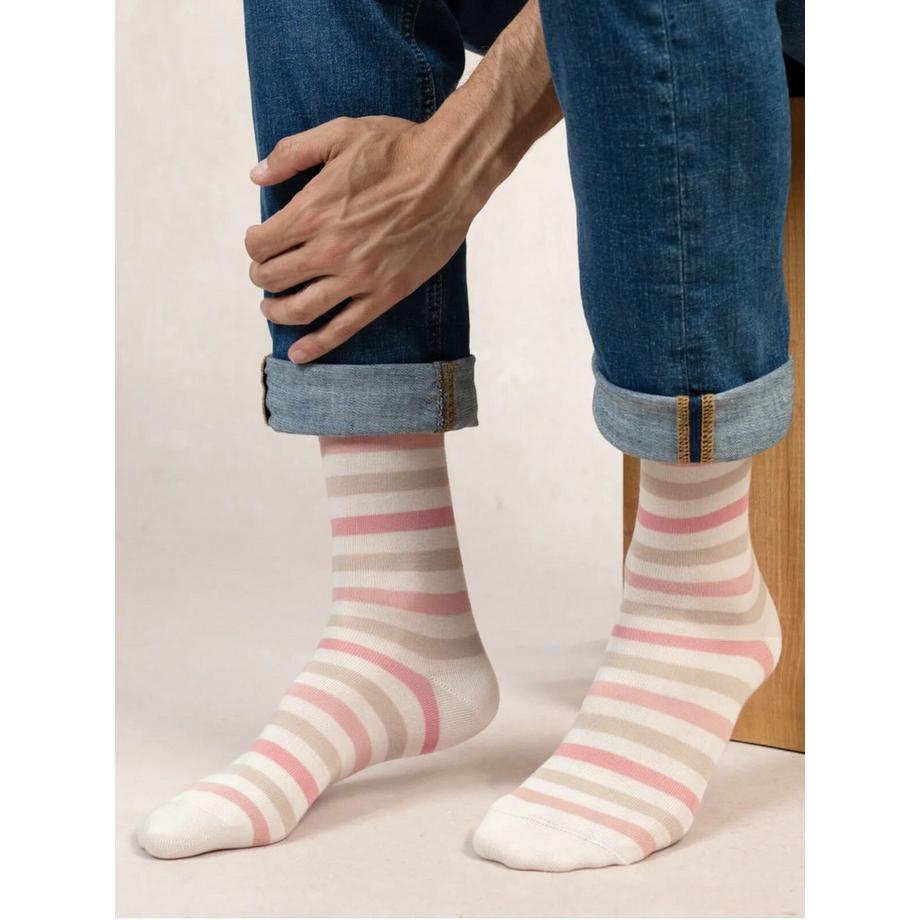 BLEU FORET Chaussettes à rayures  