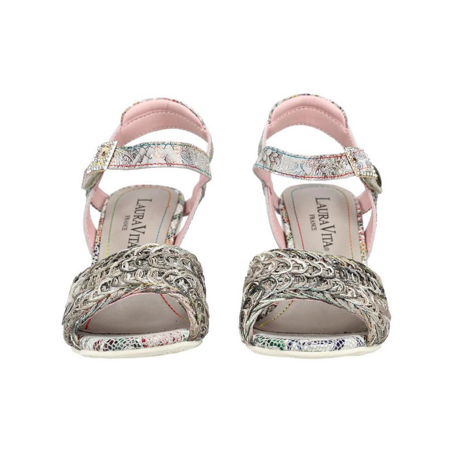 Laura Vita Pumps ricamate con tacco trasparente  