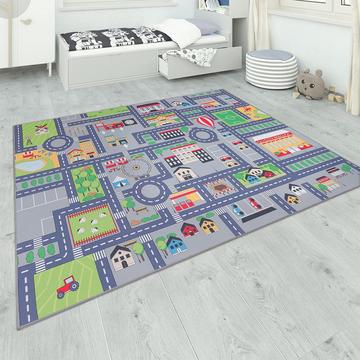 Kinder Teppich Kinderzimmer Auto Spielteppich