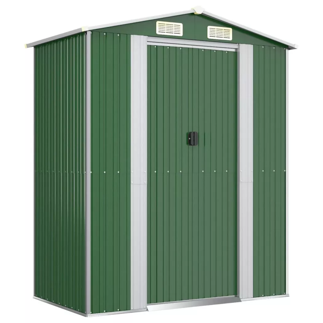 VidaXL - Geräteschuppen stahl, One Size, Grün