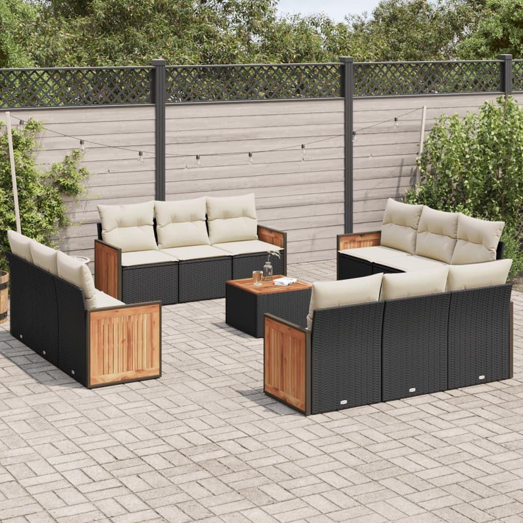 VidaXL Ensemble de canapés de jardin rotin synthétique  