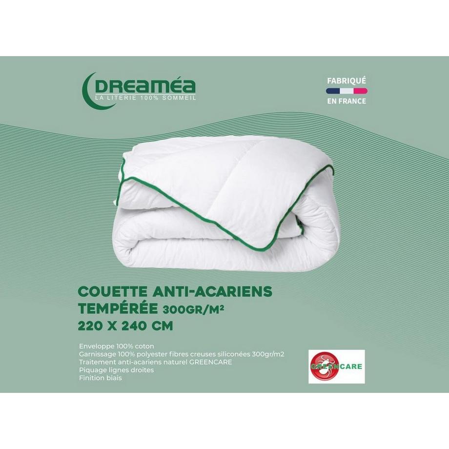 Vente-unique  Set Bettdecke temperiert 220 x 240 cm + 2 Kopfkissen 60 x 60 cm - Milbenabweisend - AZYLIA 