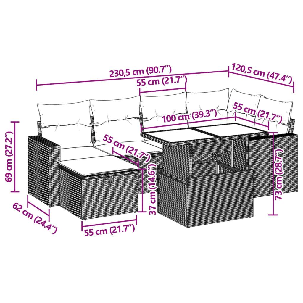 VidaXL Garten sofagarnitur poly-rattan  