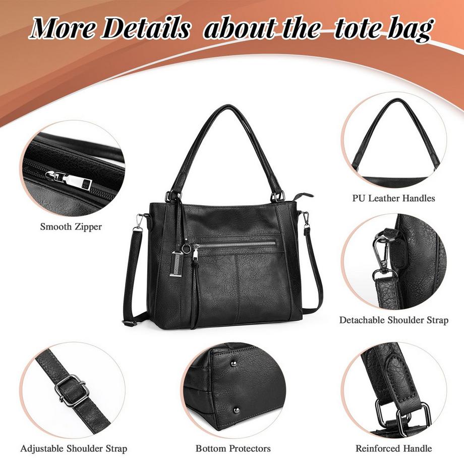 Only-bags.store 2-teiliges Handtaschen Set mit Umhängetasche und Geldbörse  