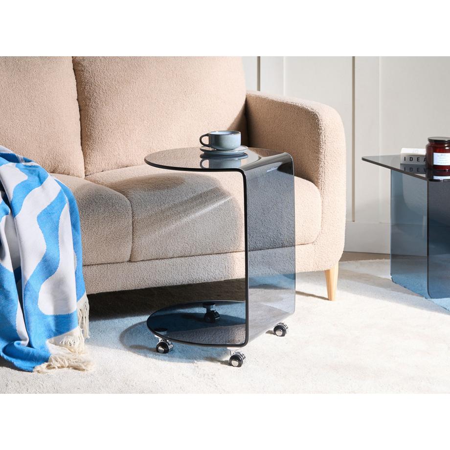 Beliani Beistelltisch aus Sicherheitsglas Minimalistisch MINTO  