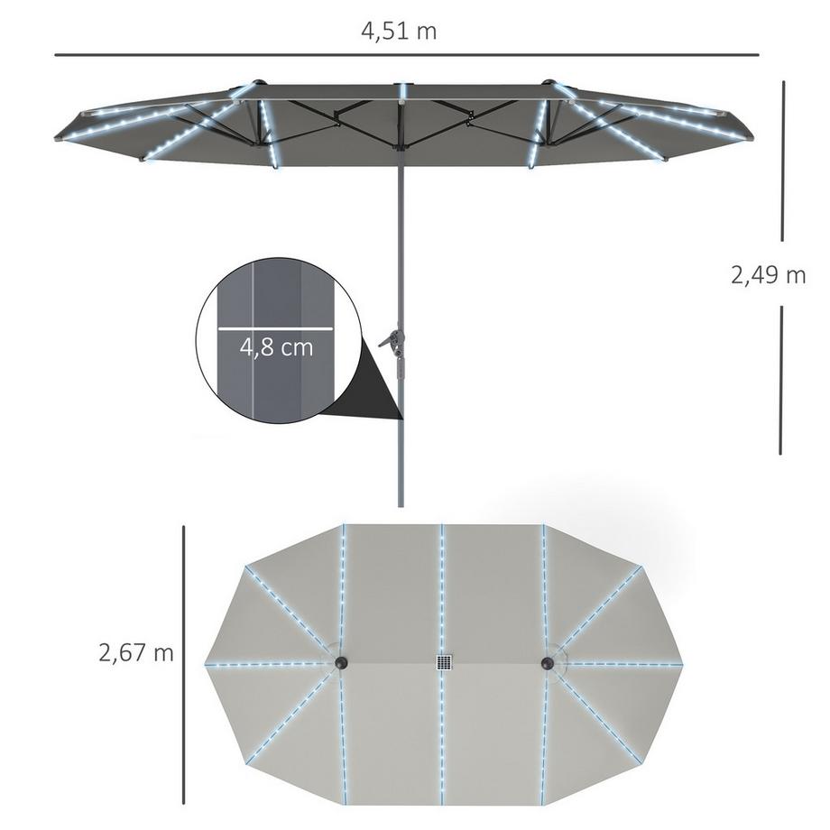 Outsunny Parasol double  