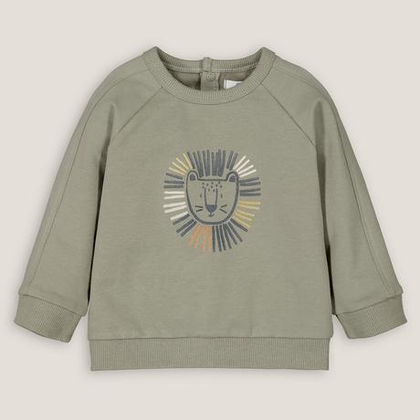 La Redoute Collections  Sweatshirt mit Rundhals und Löwenkopf 