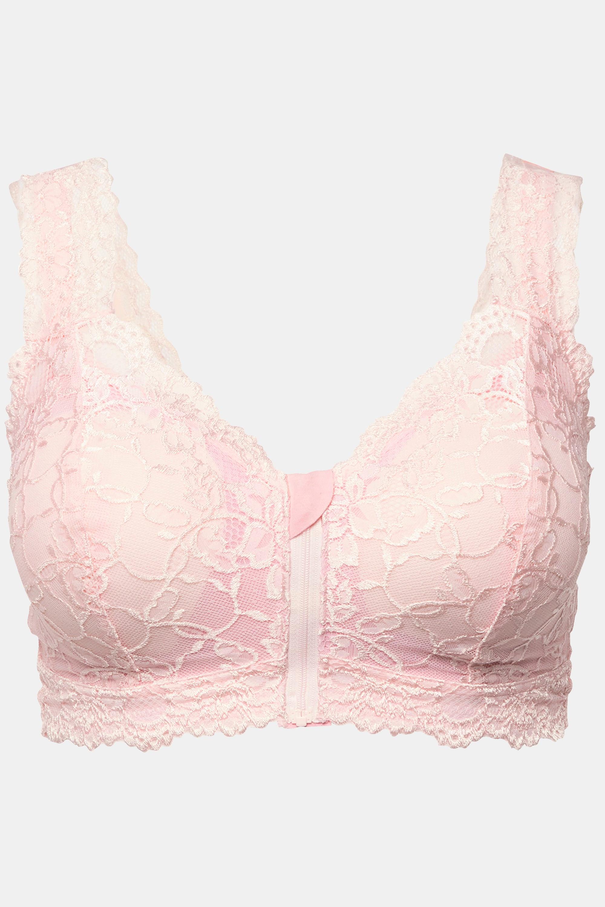 Ulla Popken  Bralette, Spitze, Reißverschluss, ohne Bügel 