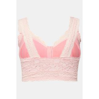 Ulla Popken  Bralette senza ferretto con pizzo e zip 