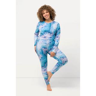 Ulla Popken  Ski-Funktionsleggings, Marmormuster, recycelt 