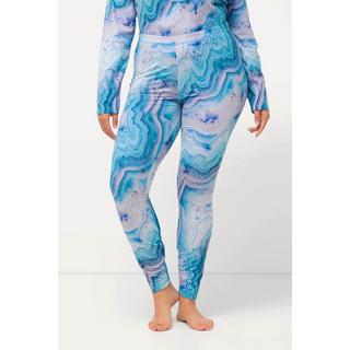 Ulla Popken  Ski-Funktionsleggings, Marmormuster, recycelt 