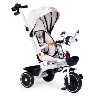 Northix  Poussette tricycle pour enfants avec siège pivotant, poignée de poussée et auvent 