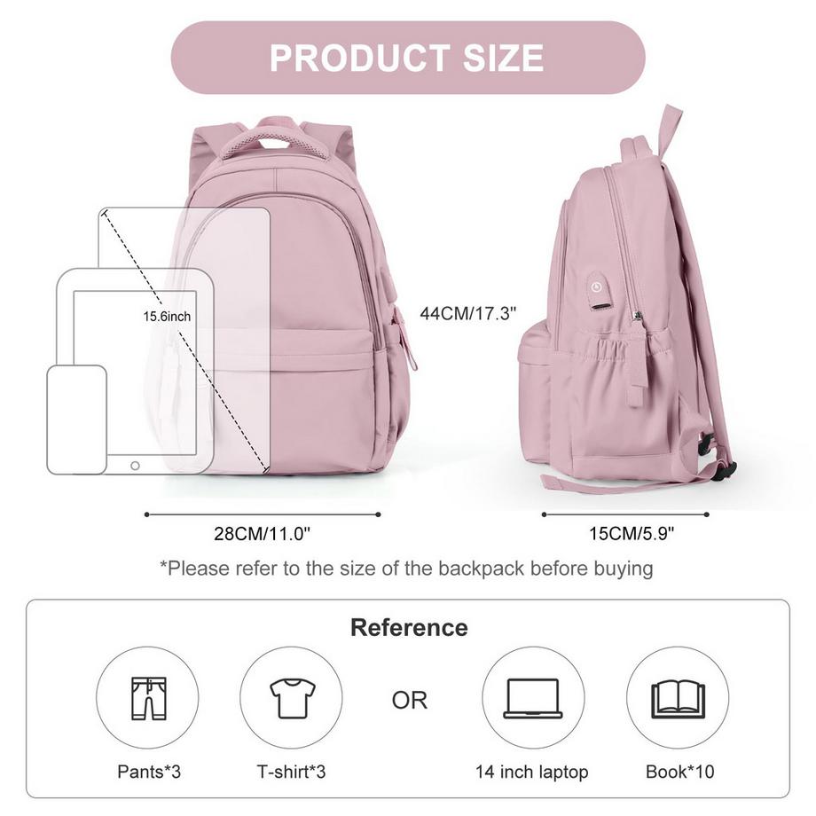 Only-bags.store Sac à dos scolaire léger pour ordinateur portable  