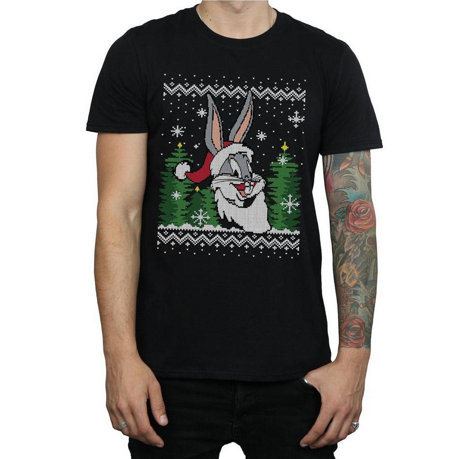 LOONEY TUNES Bugs Bunny T-Shirt Style Pull de Noël  