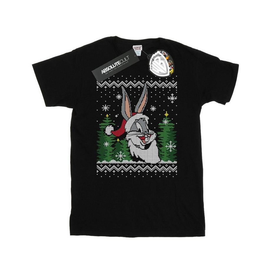 LOONEY TUNES Bugs Bunny T-Shirt Style Pull de Noël  