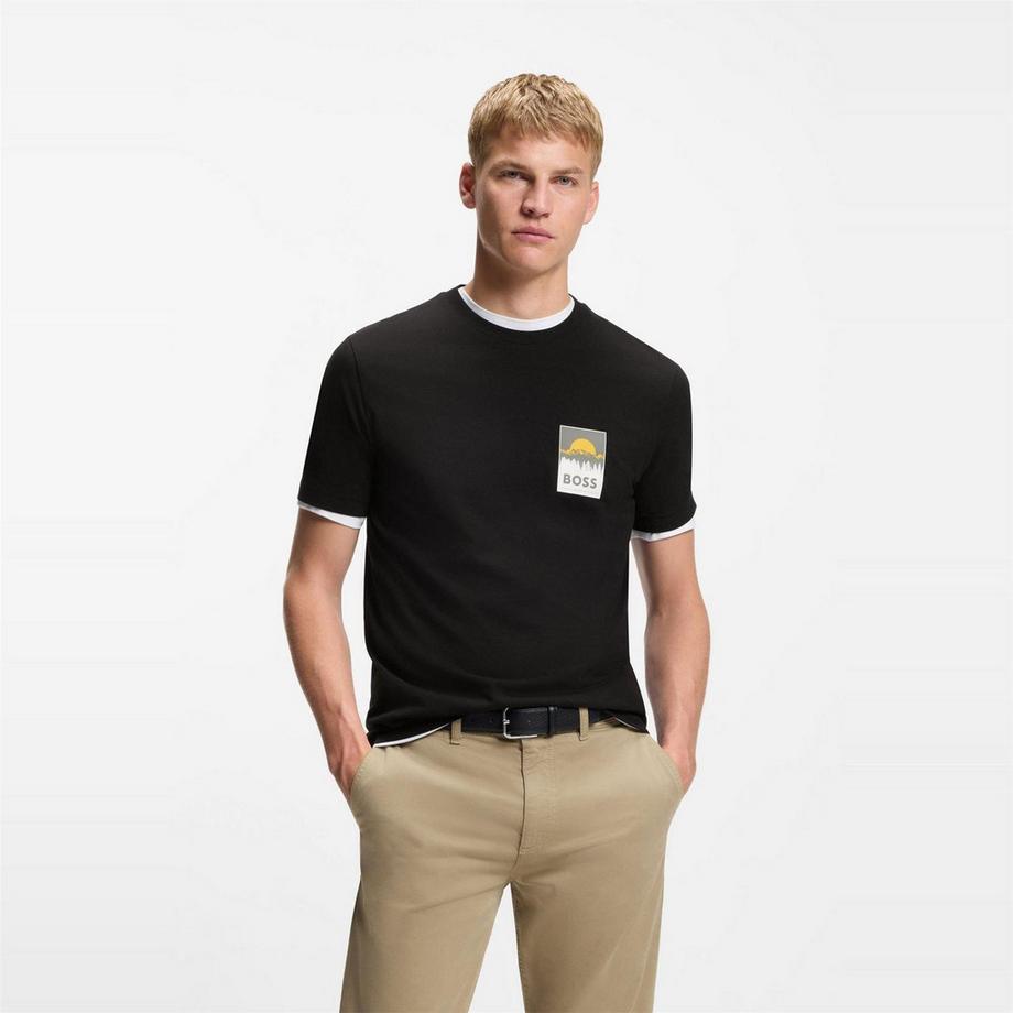 BOSS T-Shirt in Maglia con Stampa Grafica  