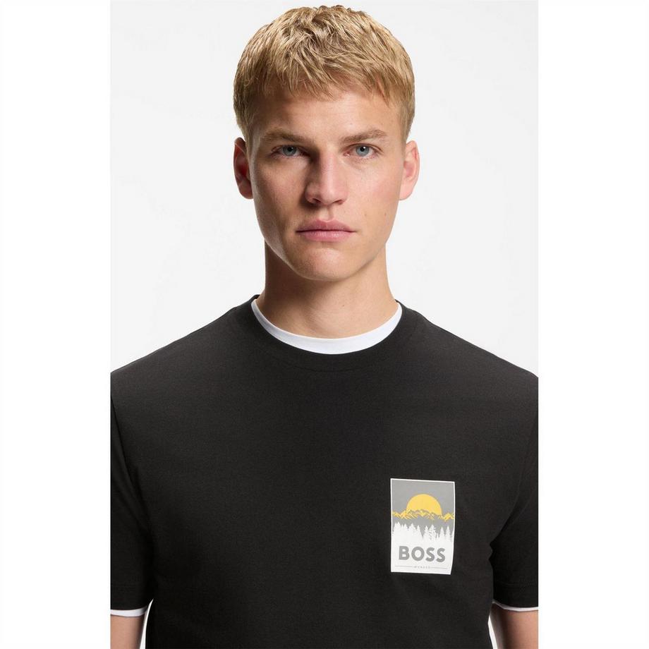 BOSS T-Shirt in Maglia con Stampa Grafica  