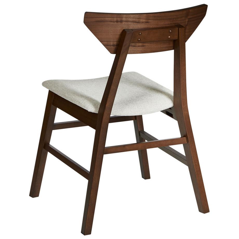 Beliani Lot de 2 chaises de salle à manger en Bois d'hévéa Rétro HOPKINS  