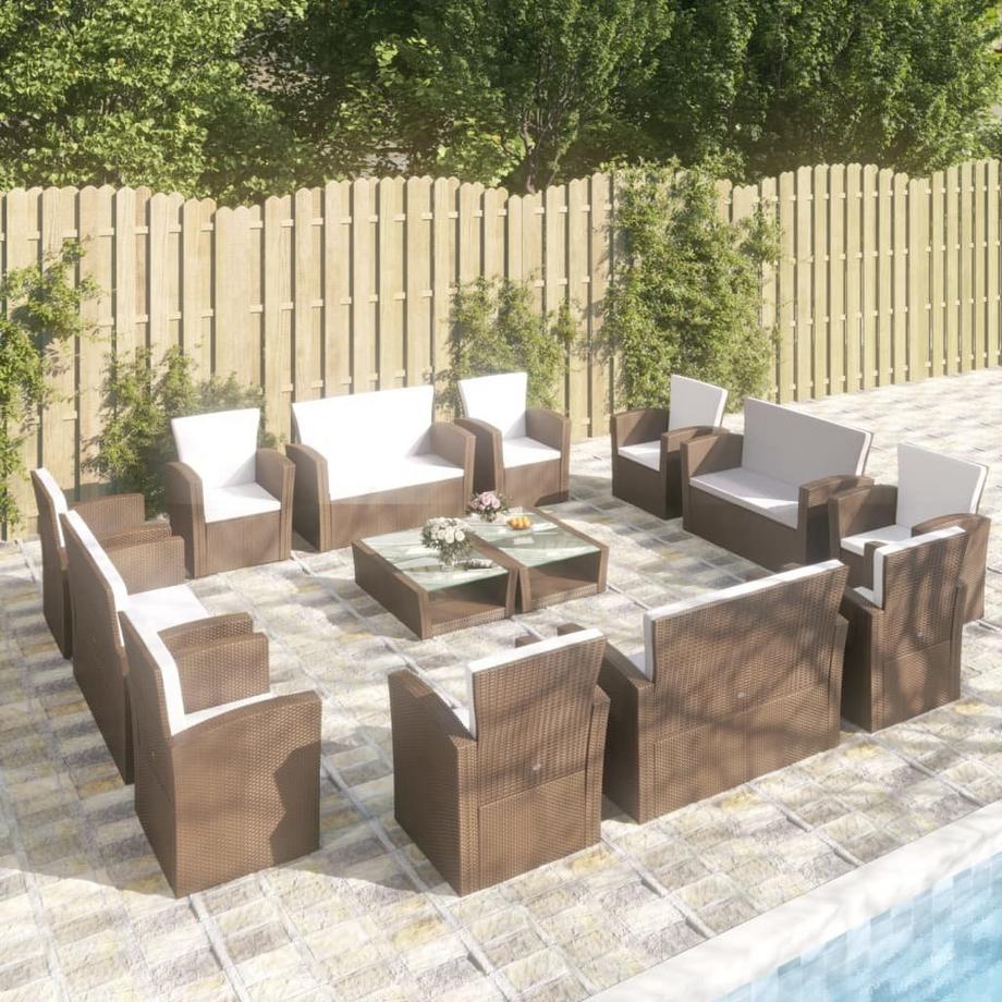 VidaXL Garten-lounge-set poly-rattan  