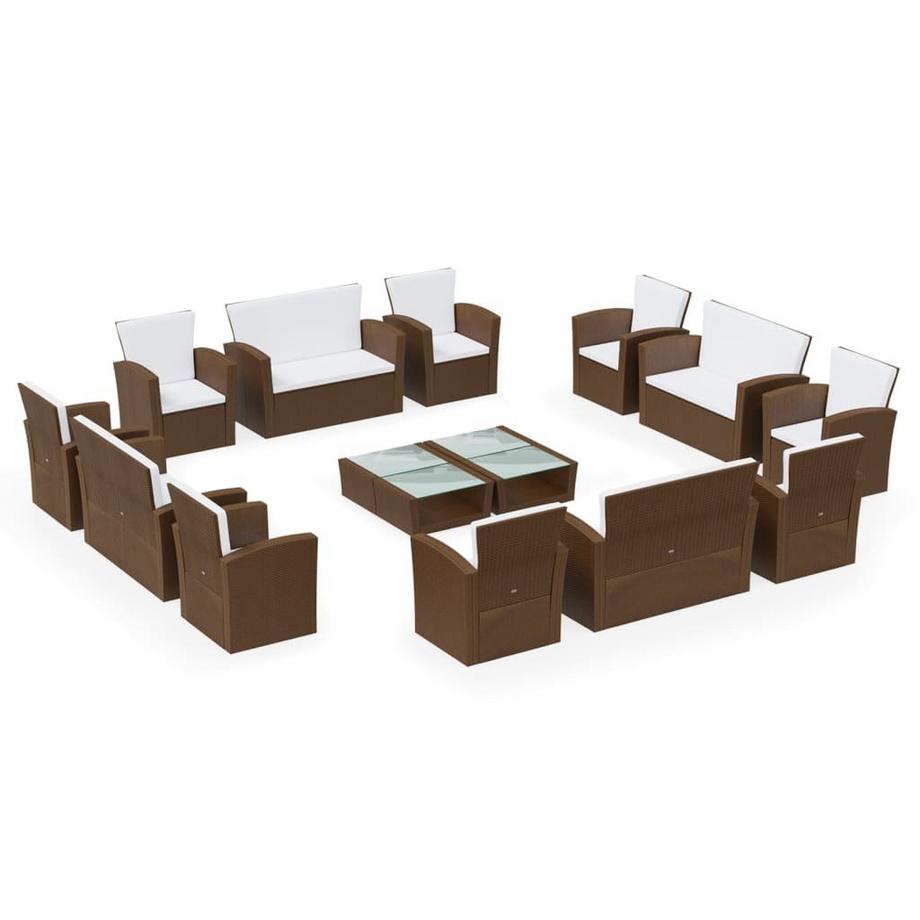 VidaXL Garten-lounge-set poly-rattan  